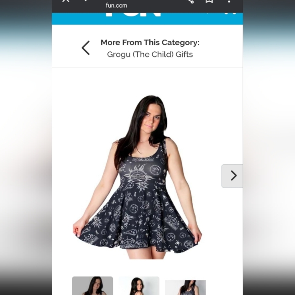 Cakeworthy Star Wars Grogu Celestial Skater Dress